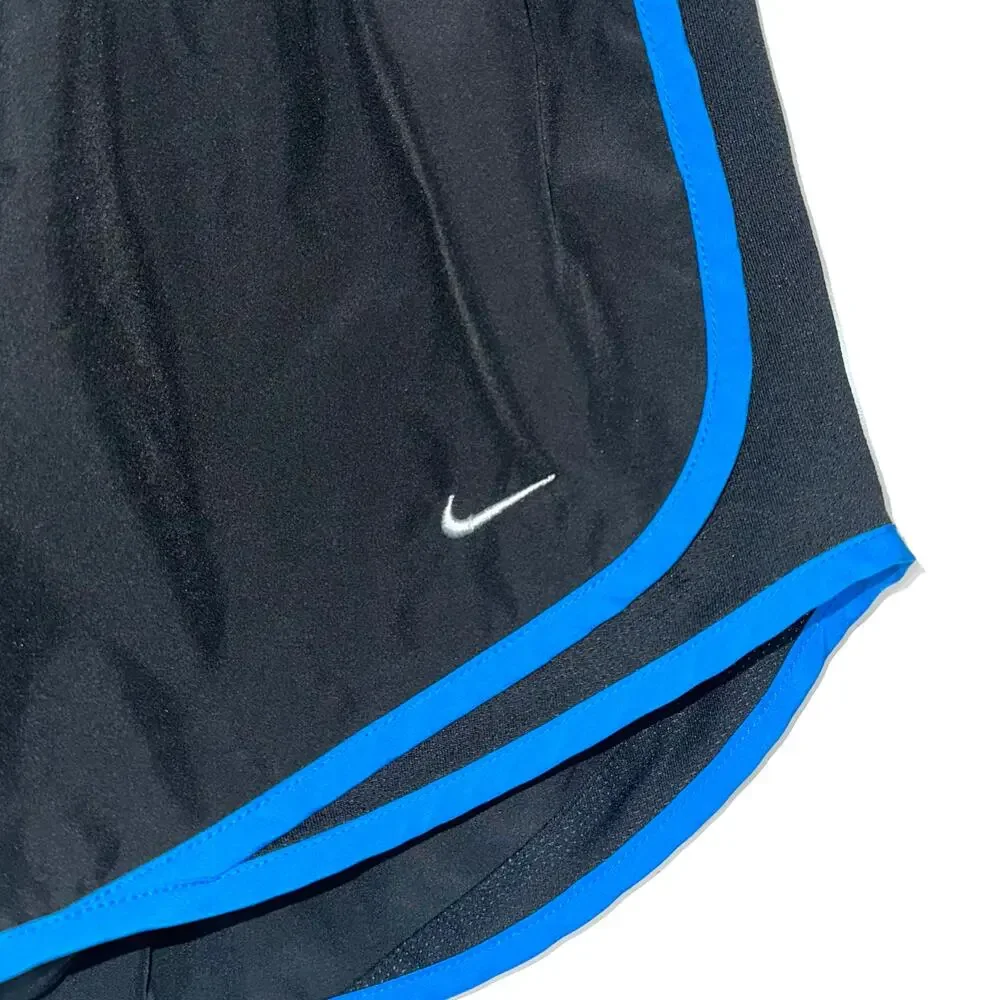 Nike Dri-Fit Black Blue Tempo Athletic Running Shorts Size Small